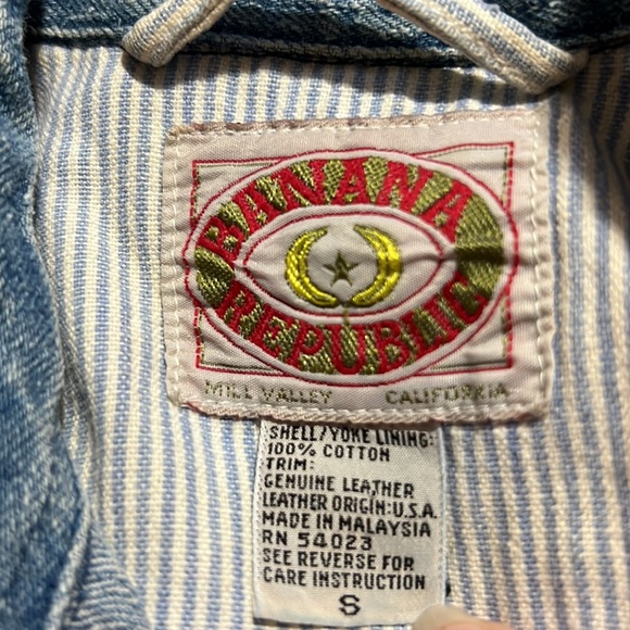 Vintage Banana Republic Denim Button Down Front Long Jacket/Dress - Picture 4 of 10